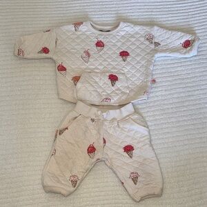 Souris Mini quilted sweatsuit set